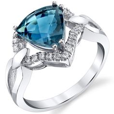 Meet us in London Melt into the precious moments of your day (and night) with the sweet whispers of our London Blue Topaz. This versatile ring features a triangle shape Peora natural London Blue Topaz gemstone in 14K white gold. Our natural London Blue Topaz gemstones are a unique gift from nature. By cutting them in a way that respects the rough's natural radiance, we ignite their inherent intensity and maximize their brilliance to deliver on our signature Peora standard. Handcrafted in pure 14K white gold goodness, this ring has been carefully coated in an elegant rhodium finish. Our artisans are expertly trained in this process which fortifies the ring's strength, shine and brilliance. Looking to treat yourself, just because? We're all for that. Our concierge stylists are here to help w Topaz Birthstone Ring, Jewelry Questions, Topaz Birthstone, Blue Topaz Bracelet, London Blue Topaz Ring, Gold Gemstone Ring, Gemstone Engagement, London Blue Topaz, Blue Topaz Ring