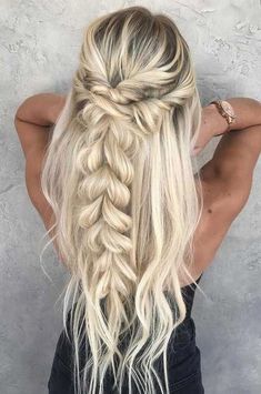 Homecoming Styles, Homecoming Hairstyle, Homecoming Ideas, Blonde Braids, Cute Braided Hairstyles, Fishtail Braid, Homecoming Hair, Easy Summer Hairstyles, Prom Hairstyles