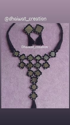 Mirror Necklace, Navratri Collection, Diy Fabric Jewellery, Fabric Jewellery, Long Gown Design, Fabric Earrings, Handmade Jewelry Designs, Contouring And Highlighting, Jewelry Making Tutorials