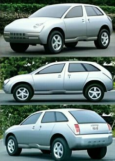 two pictures of the same car in different stages