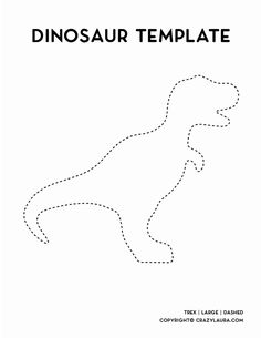 a dinosaur is shown in the shape of a dotted line