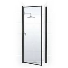 the shower door is open and there is no glass on it