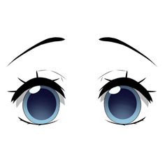 an eye with long lashes and blue eyes