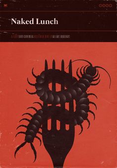 the cover of naked lunch, with an image of a scorpion on it's back