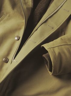 N1 Deck Jacket – details Military Khaki Outerwear With Fleece Lining, Winter Utility Outerwear With Storm Flap, Military Style Khaki Outerwear With Double-lined Hood, Khaki Military Outerwear With Double-lined Hood, N1 Deck Jacket, Deck Jacket, Jacket Details, Men's Blazer, Coats Jackets