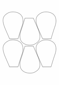 four vases are shown in the shape of hexagonal shapes on a white background