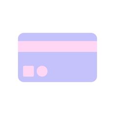 a purple and pink credit card on a white background