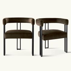 Mia 2-Piece Set Lux Velvet Dining Chairs, Comfortable & Space-Saving Design Modern Colonial Home, Steyn City, Miami Office, Chairs For Dining Room, Midcentury Modern Dining Chairs, Upholstered Armchair, Velvet Armchair, Living Room Accents, Velvet Dining Chairs