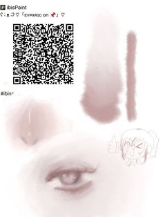 a close up of a person's eye with a qr code on it