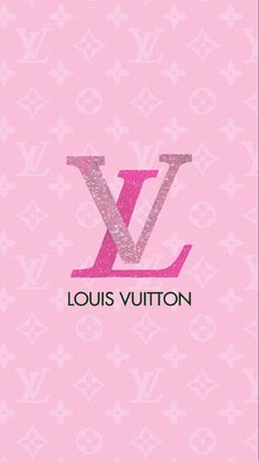 the louis vuitton wallpaper is pink and has an image of a v on it