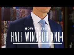 The Half Windsor Knot is a modest version of the Full Windsor Knot. It produces a slightly smaller knot than the Full Windsor, but it's definitely admired for its convenience. The Half Windsor Knot produces a substantial dimple in the fabric when it's tied up and looks undoubtedly just as regal as its full counterpa... How To Tie A Tie Windsor, How To Tie A Double Windsor Knot, Half Windsor Tie Knot, Double Windsor Tie Knot, Half Windsor Knot, Windsor Knot Tie, Full Windsor Knot, Windsor Tie Knot, Windsor Tie