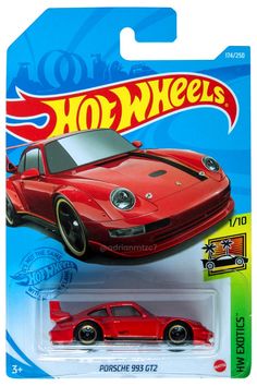 a red hot wheels car is shown in the package for $ 10 99 or more