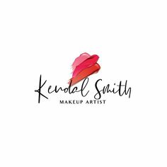 the logo for makeup artist kendal south, which has been designed to look like a lipstick