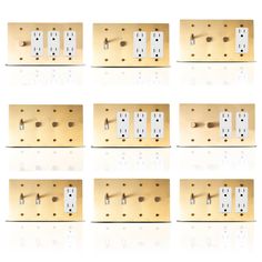 eight different types of electrical outlets are shown