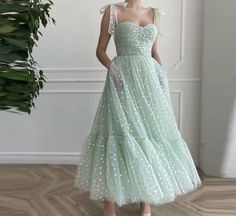 Midi Homecoming Dresses, Graduation Dress Plus Size, Fairy Prom Dress, Mint Green Prom Dress, Tea Length Prom Dress, Glitter Prom Dresses, Green Homecoming Dresses, Green Tulle, Green Bridesmaid