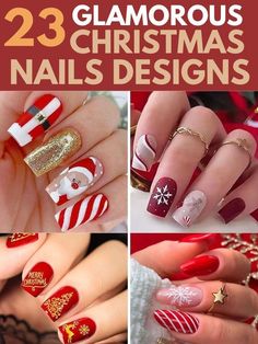 Gel Holiday Nails Christmas Time, Santa Acrylic Nails, Christmas Nail Designs Candy Cane, Christmas Nail Designs Santa, Santa Nail Art Christmas, Santa Nail Designs, Santa Nails Christmas, Santa Belt Nails, Santa Hat Nails Design