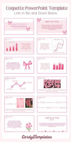 the powerpoint presentation is displayed in pink and white, with flowers on each side