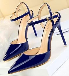 Toe Belt, Urban Party, Summer Sandals Heels, Basic Heels, Summer Heels, Blue Pumps, Womens Shoes High Heels, Leather High Heels, Fashion Sandals