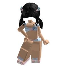 a lego woman with black hair and blue eyes