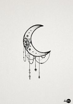 an image of a crescent moon tattoo on someone's facebook page, with the caption pinterest ideas about unicorn tattoos on pinterest unicorn drawing