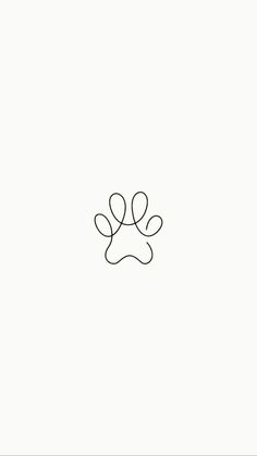 a dog's paw is shown in the middle of a white background with black lines