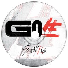 a cd with the word go on it in black and red ink, sitting on top of