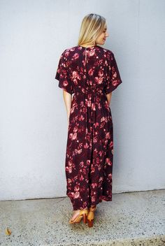 Get ready to fall hard for this playful and stylish midi dress! Featuring a plunging v-neck and beautiful floral print, this dress is designed to make a statement. The front slits and short sleeves add a touch of sass. Bring on the fun with the Falling Hard Midi! V-neck Rayon Maxi Dress For Garden Party, Printed V-neck Maxi Dress For Date Night, Spring V-neck Dress With Short Sleeves In Rayon, Spring Rayon V-neck Dress With Short Sleeves, Floral Print Maxi Midi Dress For Date Night, Floral Print Maxi Length Midi Dress For Date Night, Spring Rayon Dress With Side Slits, Floral Print Short Sleeve Midi Dress For Brunch, Floral Midi Maxi Dress For Date Night