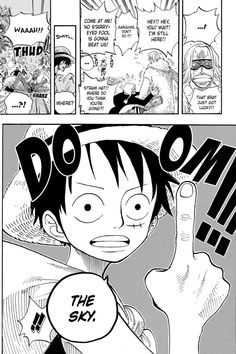 an image of the page from one piece of anime comics, with text that reads do you