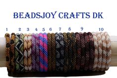 the beadjoy crafts diy bracelets are stacked on top of each other