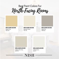 the best paint colors for north - facing rooms, including neutrals and beiges