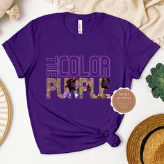 The Color Purple Movie T Shirt. These Color Purple Movie Shirts are super soft and comfy, you won't want to take them off. They are super soft to the touch with great stretching capabilities. Grab one for you & your friends this halloween. All shirts are unisex and available in sizes S-4X. Get either your normal size (for a loose fit), size up for a baggy fit or size down for a more fitted look. *** UNISEX FIT offers a relaxed fit that works well for all sizes. Unisex Heather Tees arre 99% airlu The Color Purple Movie, Jeans And T Shirt Outfit, Tshirt Collection, The Color Purple, Hip Hop Shirts, Purple Tee, Movie Tees, Christian Sweatshirt, Purple T Shirts