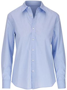 light blue cotton classic collar front button fastening long sleeves straight hem rear curved hem Classic Long Sleeve Shirt For Daywear, Light Blue Long Sleeve Business Shirt, Light Blue Long Sleeve Dress Shirt For Spring, Classic Long Sleeve Dress Shirt For Daywear, Blue Long Sleeve Dress Shirt For Business Casual, Blue Long Sleeve Business Casual Dress Shirt, Light Blue Button Cuffs Shirt For Work, Light Blue Tops With Button Cuffs And Spread Collar, Light Blue Spread Collar Top For Business