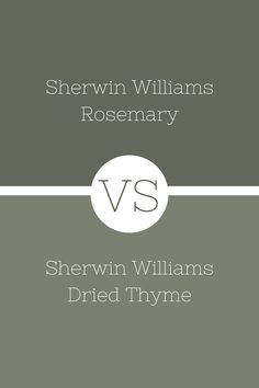 the cover for shewin williams rosemary and shewin williams dried thyme by shewin williams