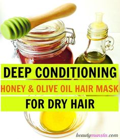 #hairhacks#hairtips#hairmask#solution of bad hair# Honey Olive Oil Hair Mask, Olive Oil Hair Mask, Coconut Oil Mask, Honey Hair Mask, Oil Hair Mask, Hair Conditioning, Deep Conditioning Hair Mask, Olive Oil Hair