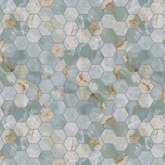 an abstract tile pattern with hexagonal shapes