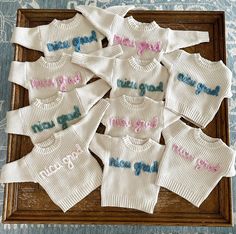 Our NICU GRAD sweaters started with the vision to honour our youngest son's 5th birthday and how far he's come -- and to ultimately give back to families who are knee deep in the trenches of hospital life currently. Our sweaters can be purchased and sent to you for a baby in your life (See Other Listing) OR  They can be purchased and donated (via THIS listing) to families at the Ronald McDonald House in London, Ontario who have an infant in the NICU at the Children's Hospital/Victoria Hospital L White Tops For Birthday And Winter, White Top For Birthday In Winter, Ronald Mcdonald House, Kids Graduation, London Ontario, Baby Sweater, Coming Home Outfit, Childrens Hospital, Baby Outfit