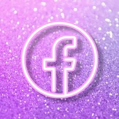 a purple and pink background with the letter f in it's center surrounded by glitter