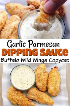 garlic parmesan dipping sauce is the perfect appetizer for buffalo wild wings