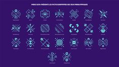 an image of different types of geometric shapes on a purple background with the words, ` arts and crafts'written below it