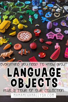 an image of language objects with text overlay that reads, everything you need to know about language objects plus a tour of our collection