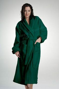 Unisex, Plush, Thirsty Terry Cloth Bathrobe one expects only in the posh suites of Luxury Hotels and Spas. Please look for our robes and towels in hundreds of Spas around the country. Available colors*: White, Beige/Taupe, Hunter Green, Burgundy, Purple Shawl Collar Luxury Bathrobe style features: 24 oz. per sq. yd. 660 GSM weight. 100 % Super absorbent NON-GMO Turkish Cotton -Made in Turkey Approximately 5 lbs. per robe Both Sides 100% Terrycloth Shawl Collar Cuffed sleeves Two patch pockets Be Green Bathrobe, Family Luxury, Terry Cloth Bathrobe, Purple Shawl, Turkish Textiles, Luxury Robes, Turkish Towels, Shades Of Purple, Terry Cloth