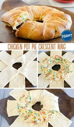 this chicken pot pie crescent ring is the perfect appetizer for easter