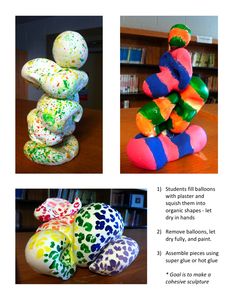 an image of colorful painted rocks on the table with instructions to make them look like they are made out of paper machs