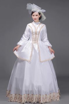 White European Court Long Sleeves Embroidery Sweet Vintage Victorian Dress – LolitaInside Vintage Victorian Dress, Sleeves Embroidery, Vintage Victorian, Art Reference, Victorian Dress, Color White, Long Sleeves, Sleeve Length, Fashion Outfits