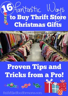 christmas gifts and presents in a store with text overlay that reads 16 fantastic ways to buy