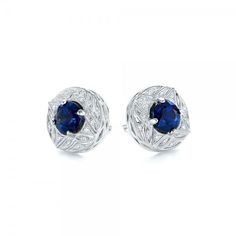 Vintage-Inspired Diamond and Blue Sapphire Earrings | Joseph Jewelry | Bellevue | Seattle | Online | Design Your Own Jewelry Classic Blue Platinum Earrings, Gia Certified Sapphire Diamond Earrings For Formal Occasions, Formal Gia Certified Sapphire Diamond Earrings, Elegant Blue Gia Certified Diamond Earrings, Blue Platinum Earrings For Wedding, Blue Sapphire Diamond Earrings Gia Certified, Gia Certified Sapphire Earrings For Formal Occasions, Blue Brilliant Cut Diamond Earrings For Formal Events, Blue Diamond Cut Earrings Fine Jewelry