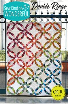 the cover of sew kind of wonderful quilt book, featuring an image of a multicolor