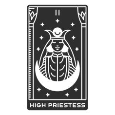 Tarot card high priestess cut out PNG Design Tarot Card High Priestess, High Priestess, Fall 24, Stained Glass Diy, Tarot Readers, Simple Tattoos