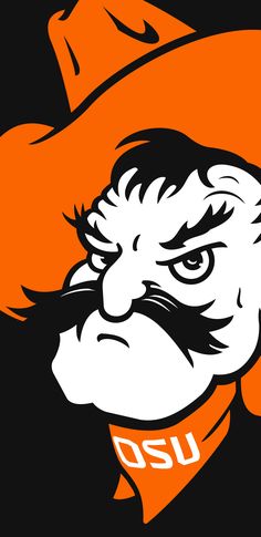 an orange and white mascot wearing a hat with the u su logo on it