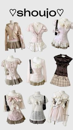 #shoujo #girloutfits #outfits #cute Outfit Inspo Cutecore, Shojo Style Clothes, Summer Shojo Outfits, Clean Outfits Aesthetic, Shoujo Style Outfits, Shoujo Girls Outfits, Shoujo Style Clothing, Shoujo Inspired Outfits, Shojo Outfit Ideas